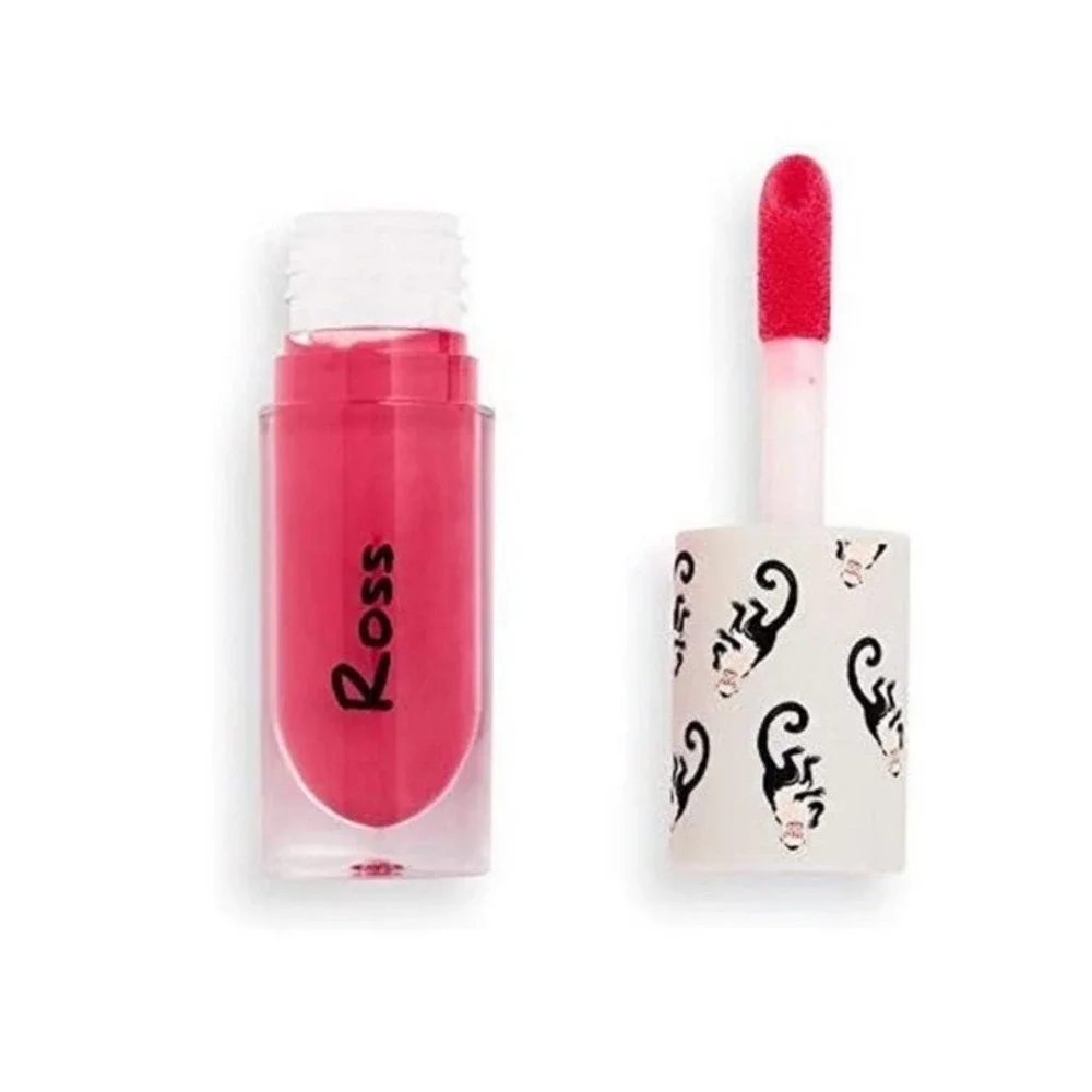 Makeup‎ Revolution x Friends Ross Lip Gloss Pink Marcel Monkey 0.15 fl oz New